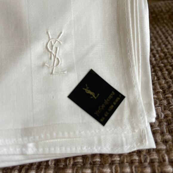 YSL Handkerchief / Scarve/ New white - Picture 3 of 8